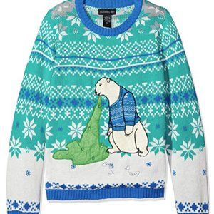 light up polar bear ugly Christmas sweater